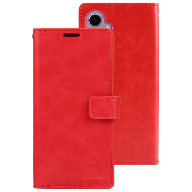 For Samsung Galaxy S24+ 5G GOOSPERY MANSOOR DIARY 9 Card Slots Leather Phone Case(Red) - Galaxy S24+ 5G Cases by GOOSPERY | Online Shopping South Africa | PMC Jewellery | Buy Now Pay Later Mobicred