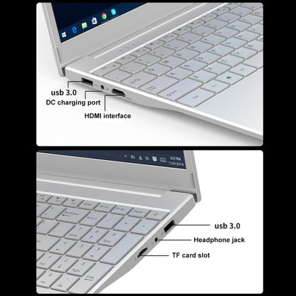 V8 15.6 inch Ultrathin Laptop, 32GB+128GB, Windows 10 Intel Processor N95 Quad Core(Silver) - Others by PMC Jewellery | Online Shopping South Africa | PMC Jewellery