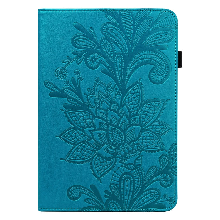 For Lenovo Tab M11 / Xiaoxin Pad 11 2024 Lace Flower Embossing Pattern Leather Tablet Case(Blue) - Lenovo by PMC Jewellery | Online Shopping South Africa | PMC Jewellery | Buy Now Pay Later Mobicred