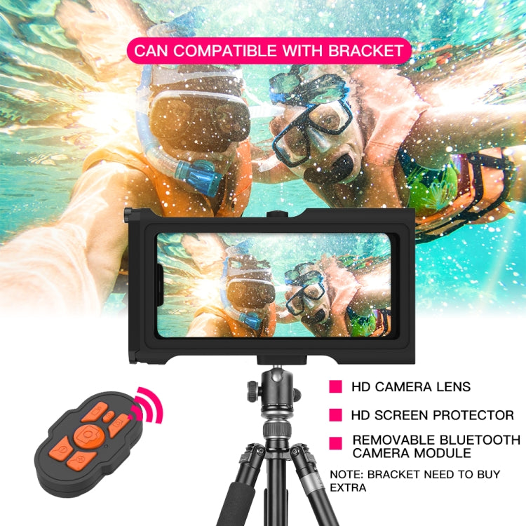 Diving Shell Gen3 Bluetooth Waterproof Phone Case(Black Orange) - Waterproof Bag by PMC TechLife | Online Shopping South Africa | PMC TechLife | Buy Now Pay Later Mobicred