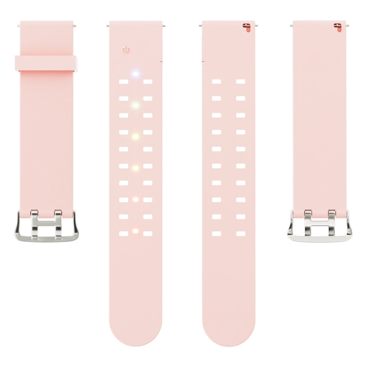 For Apple Watch SE 2022 40mm Luminous Colorful Light Silicone Watch Band(Pink) - Watch Bands by PMC Jewellery | Online Shopping South Africa | PMC Jewellery