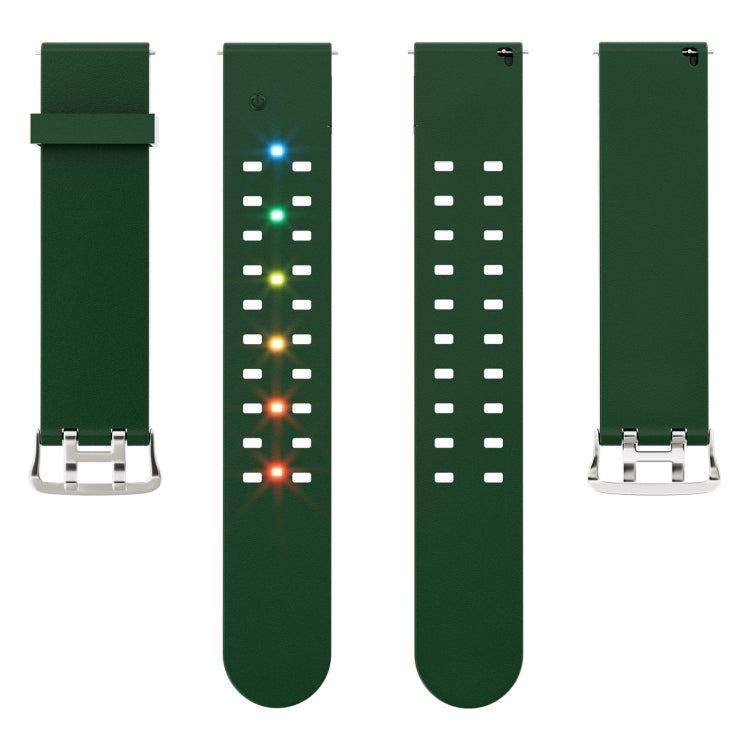 For Apple Watch Series 7 41mm Luminous Colorful Light Silicone Watch Band(Green) - Watch Bands by PMC Jewellery | Online Shopping South Africa | PMC Jewellery