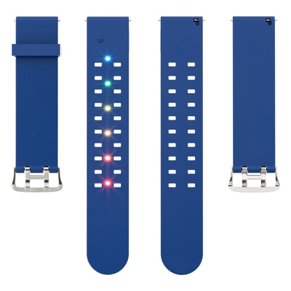 For Apple Watch Series 7 41mm Luminous Colorful Light Silicone Watch Band(Blue) - Watch Bands by PMC Jewellery | Online Shopping South Africa | PMC Jewellery