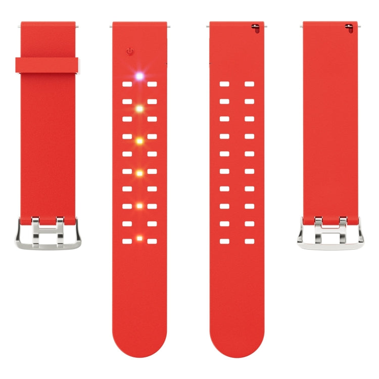 For Apple Watch Series 2 42mm Luminous Colorful Light Silicone Watch Band(Red) - Watch Bands by PMC Jewellery | Online Shopping South Africa | PMC Jewellery