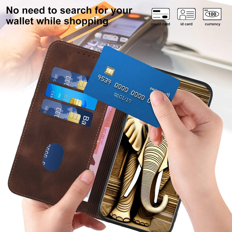For Tecno Spark Go 2024 YX0060 Elephant Head Embossed Phone Leather Case with Lanyard(Coffee) - Tecno Cases by PMC Jewellery | Online Shopping South Africa | PMC Jewellery | Buy Now Pay Later Mobicred