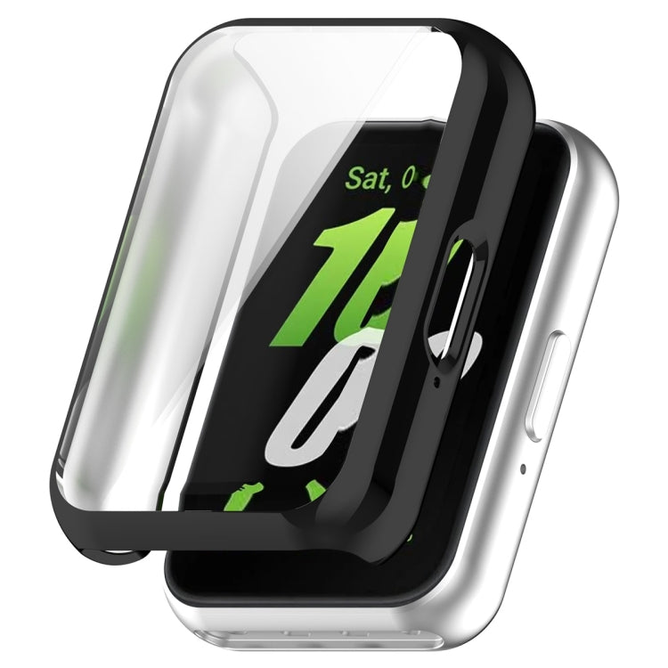 For Samsung Galaxy Fit 3 Full Coverage TPU Electroplated Watch Protective Case(Black) - Watch Cases by PMC TechLife | Online Shopping South Africa | PMC TechLife | Buy Now Pay Later Mobicred