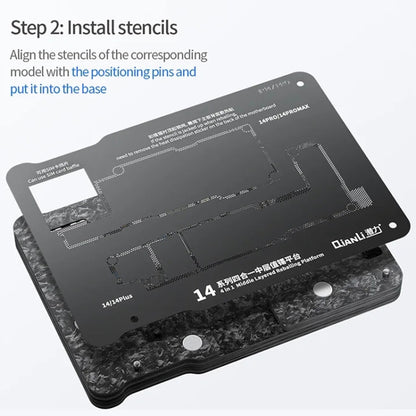 Qianli Magnetic Middle Layer BGA Reballing Platform For iPhone 14 Series - BGA Stencils by QIANLI | Online Shopping South Africa | PMC Jewellery