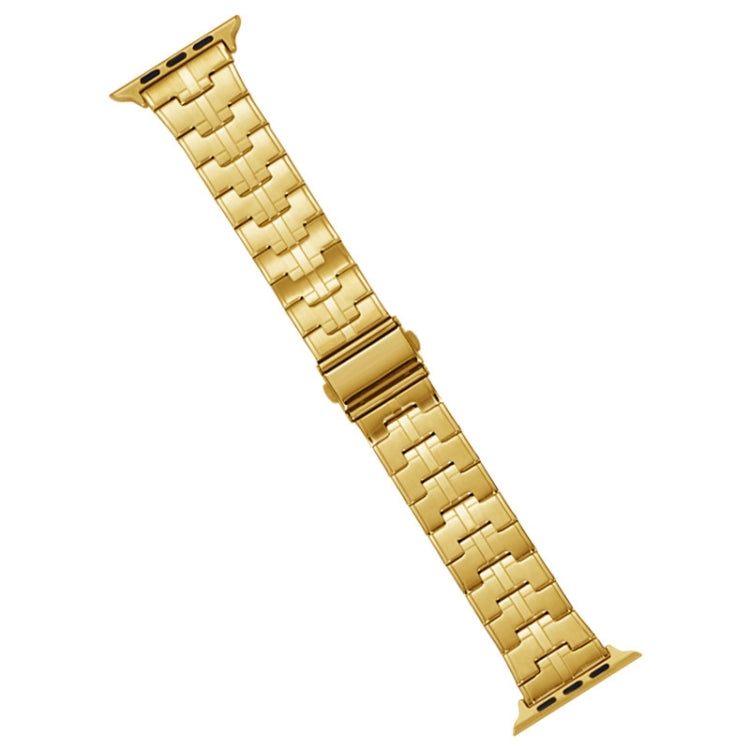 For Apple Watch SE 44mm Stainless Steel Watch Band(Gold) - free shipping - PMC TechLife - Order now!