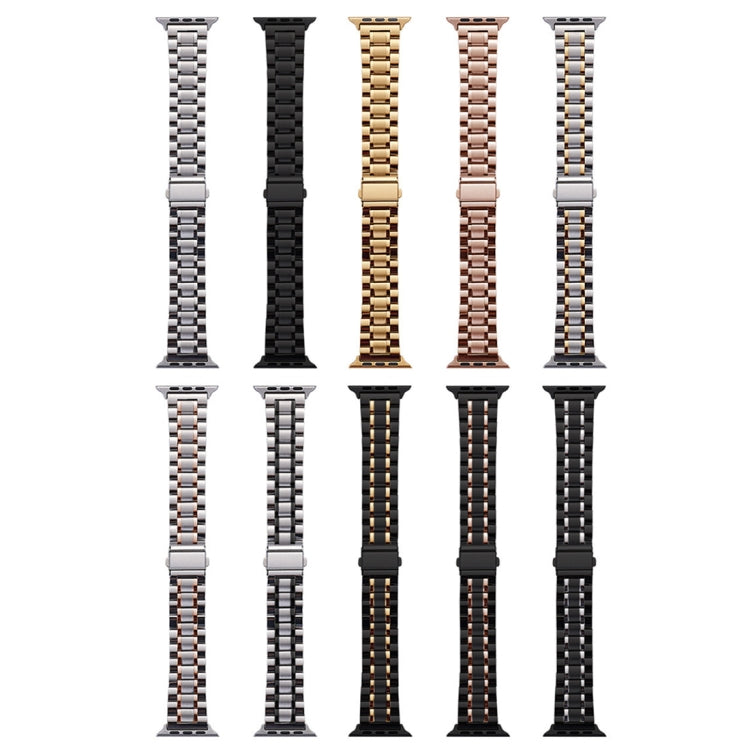 For Apple Watch 42mm Five-Beads Stainless Steel Watch Band(Black) - free shipping - PMC TechLife - Order now!