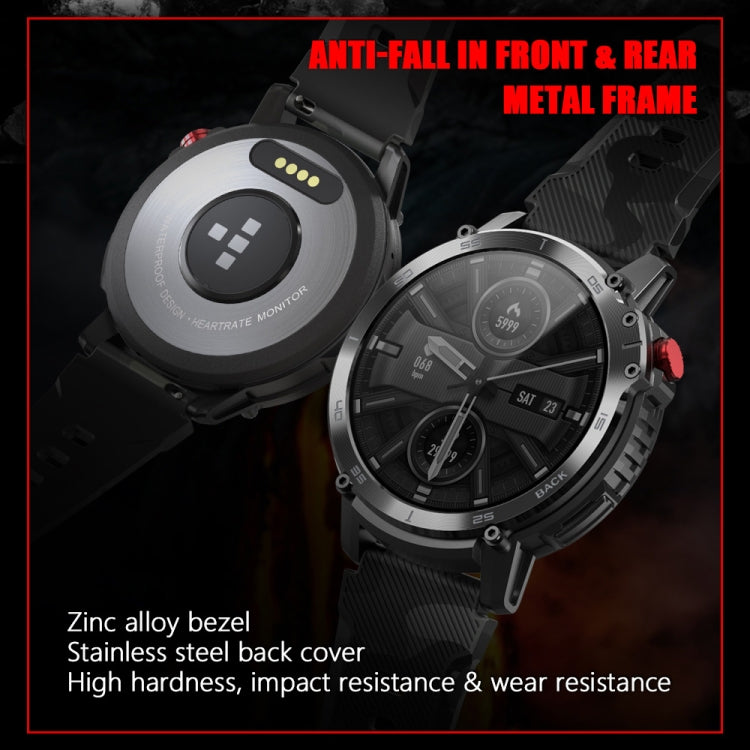 C22 1.6 inch Round Screen Bluetooth Smart Watch, Support Health Monitoring & 24 Sports Modes(Black) - Smart Watches by PMC Jewellery | Online Shopping South Africa | PMC Jewellery