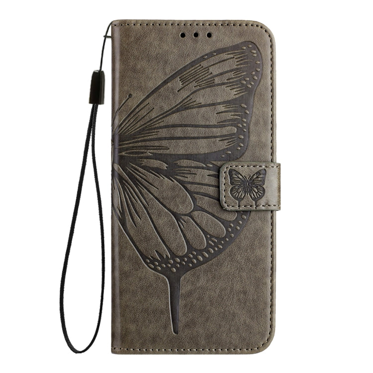 For Google Pixel 9 Pro XL Embossed Butterfly Leather Phone Case(Grey) - Google Cases by PMC Jewellery | Online Shopping South Africa | PMC Jewellery | Buy Now Pay Later Mobicred