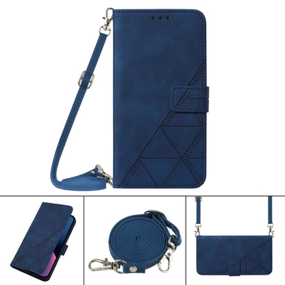 For Google Pixel 9 Crossbody 3D Embossed Flip Leather Phone Case(Blue) - Google Cases by PMC Jewellery | Online Shopping South Africa | PMC Jewellery | Buy Now Pay Later Mobicred