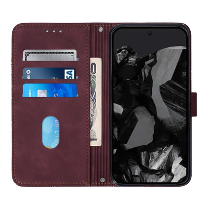 For Google Pixel 9 Pro Crossbody 3D Embossed Flip Leather Phone Case(Wine Red) - Google Cases by PMC Jewellery | Online Shopping South Africa | PMC Jewellery | Buy Now Pay Later Mobicred