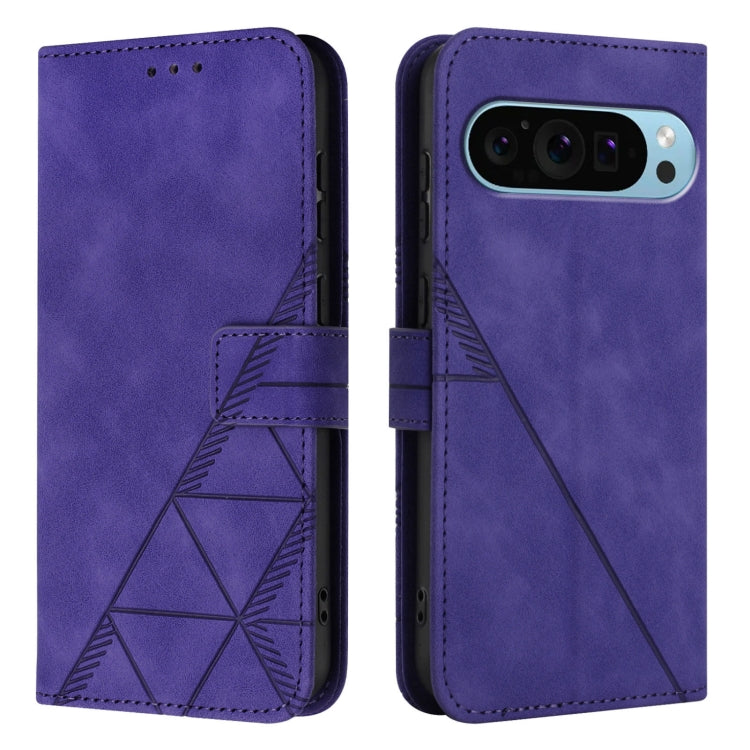 For Google Pixel 9 Pro XL Crossbody 3D Embossed Flip Leather Phone Case(Purple) - Google Cases by PMC Jewellery | Online Shopping South Africa | PMC Jewellery | Buy Now Pay Later Mobicred