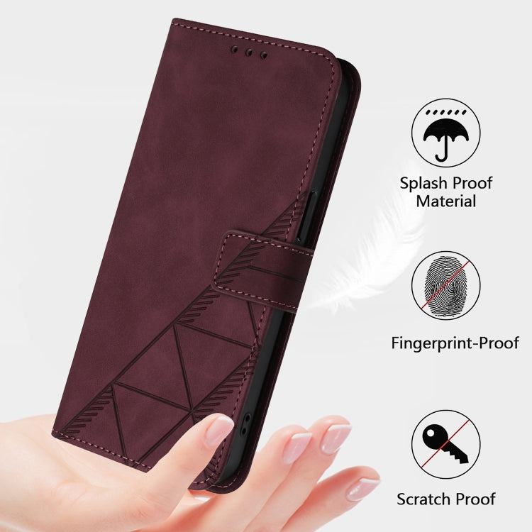 For Google Pixel 9 Pro XL Crossbody 3D Embossed Flip Leather Phone Case(Wine Red) - Google Cases by PMC Jewellery | Online Shopping South Africa | PMC Jewellery | Buy Now Pay Later Mobicred