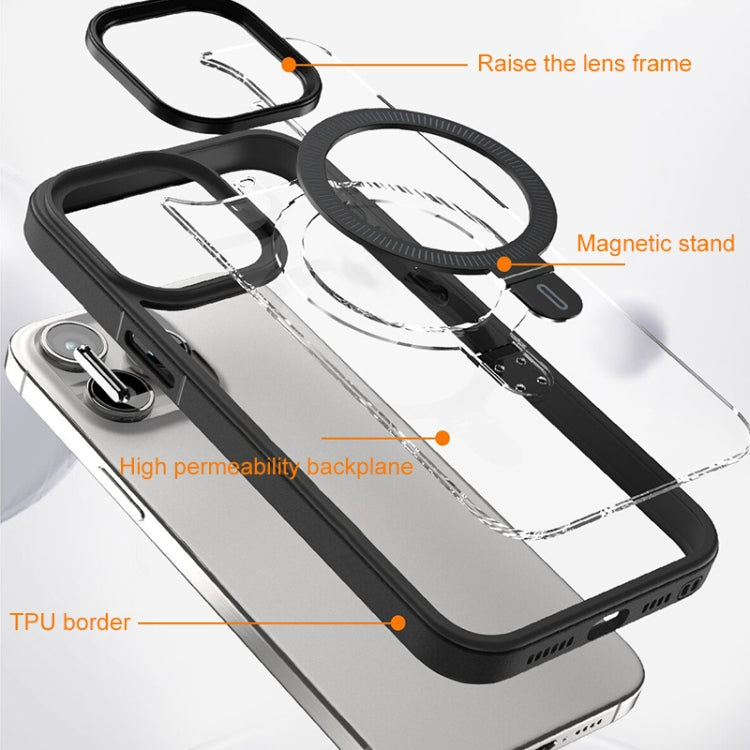 For iPhone 15 Shield Armor MagSafe Holder Phone Case(Orange) - iPhone 15 Cases by PMC TechLife | Online Shopping South Africa | PMC TechLife