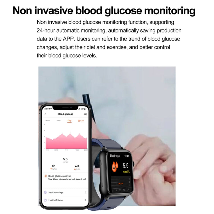 TK63 1.91 Inch Color Screen Air Pump Smart Watch, Supports Blood Pressure Monitoring / ECG(Blue) - Smart Watches by PMC TechLife | Online Shopping South Africa | PMC TechLife