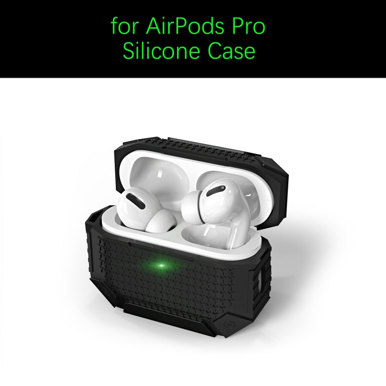For AirPods Pro 2 Wireless Earphones Shockproof Armor Protective Case(Black) - For AirPods Pro 2 by PMC Jewellery | Online Shopping South Africa | PMC Jewellery | Buy Now Pay Later Mobicred