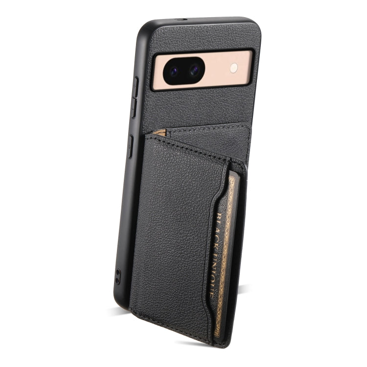 For Google Pixel 8a Calf Texture Card Bag Design Full Coverage Phone Case(Black) - free shipping - PMC TechLife - Order now!