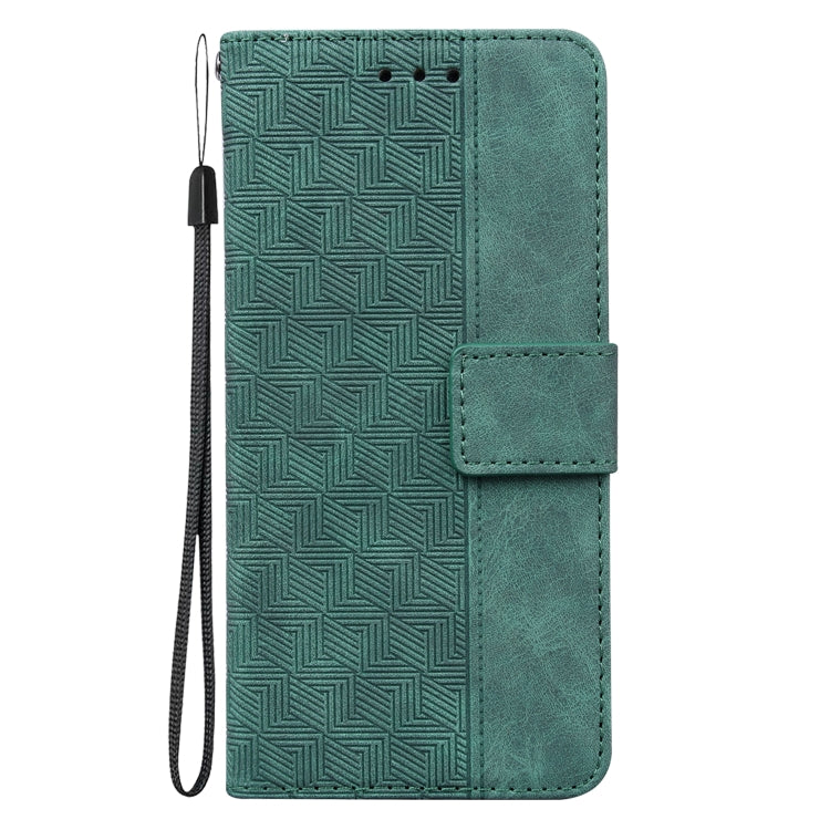 For Google Pixel 9 Geometric Embossed Leather Phone Case(Green) - Google Cases by PMC Jewellery | Online Shopping South Africa | PMC Jewellery | Buy Now Pay Later Mobicred