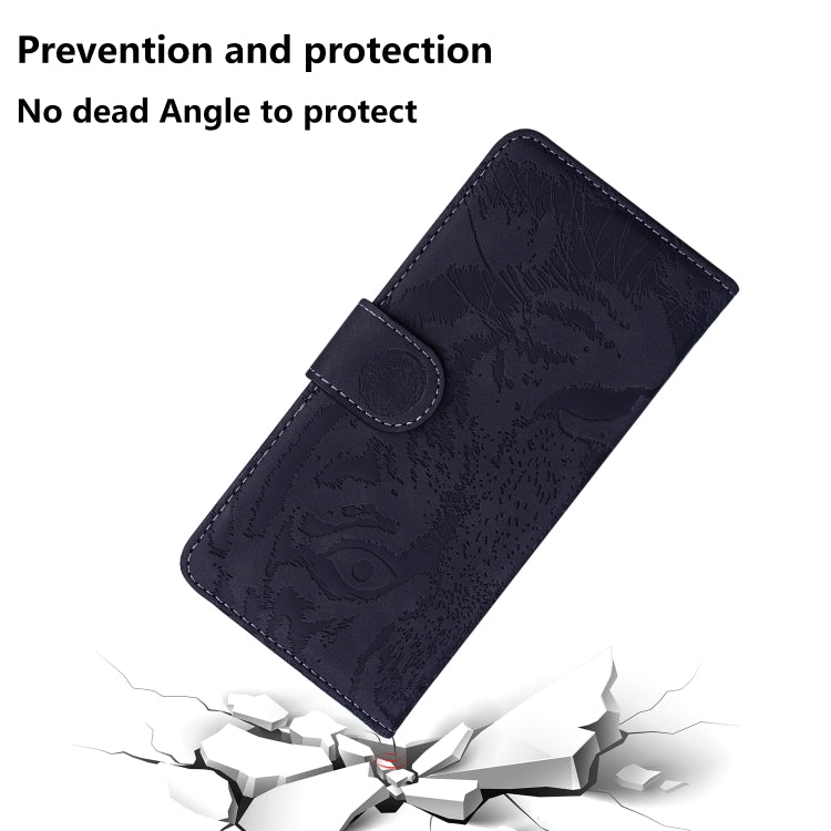 For Google Pixel 9 Tiger Embossing Pattern Flip Leather Phone Case(Black) - Google Cases by PMC TechLife | Online Shopping South Africa | PMC TechLife | Buy Now Pay Later Mobicred