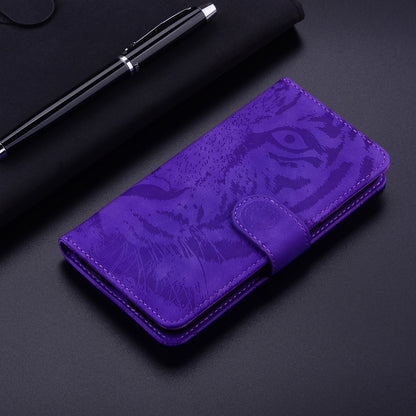 For Google Pixel 9 Tiger Embossing Pattern Flip Leather Phone Case(Purple) - Google Cases by PMC Jewellery | Online Shopping South Africa | PMC Jewellery | Buy Now Pay Later Mobicred