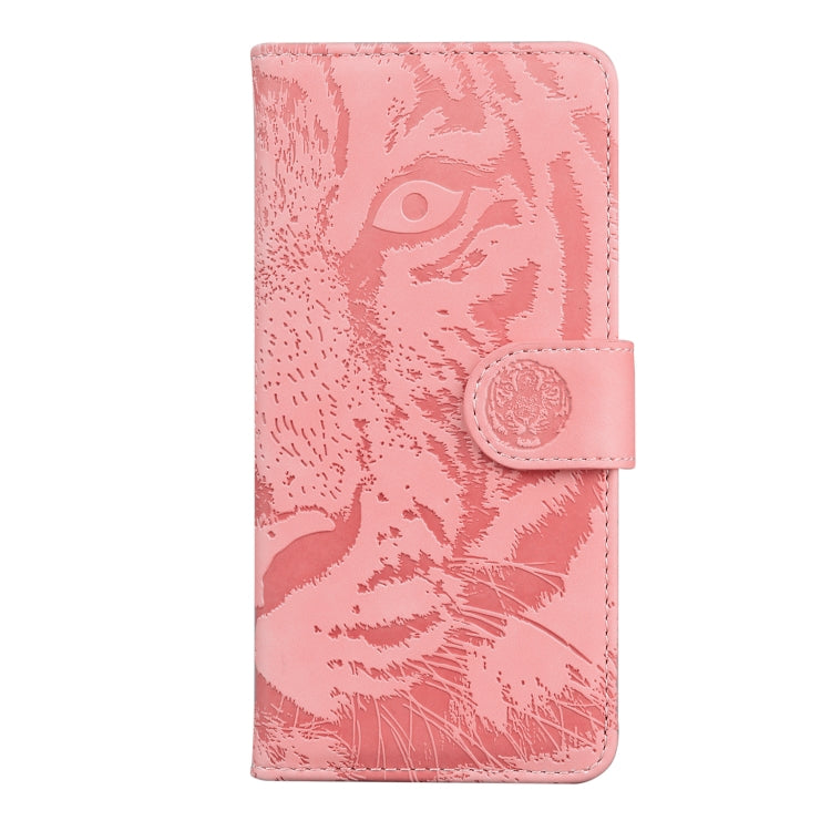 For Google Pixel 9 Tiger Embossing Pattern Flip Leather Phone Case(Pink) - Google Cases by PMC Jewellery | Online Shopping South Africa | PMC Jewellery | Buy Now Pay Later Mobicred