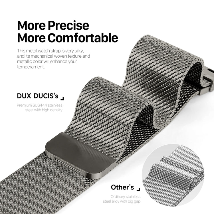 For Apple Watch SE 2022 44mm DUX DUCIS Milanese Pro Series Stainless Steel Watch Band(Graphite) - Watch Bands by DUX DUCIS | Online Shopping South Africa | PMC Jewellery