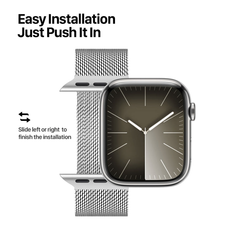 For Apple Watch Series 7 41mm DUX DUCIS Milanese Pro Series Stainless Steel Watch Band(Silver) - Watch Bands by DUX DUCIS | Online Shopping South Africa | PMC Jewellery