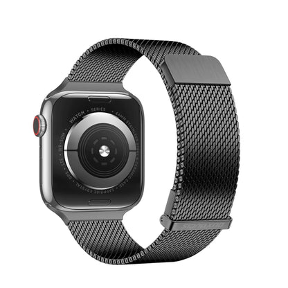 For Apple Watch Series 7 45mm DUX DUCIS Milanese Pro Series Stainless Steel Watch Band(Black) - Watch Bands by DUX DUCIS | Online Shopping South Africa | PMC Jewellery