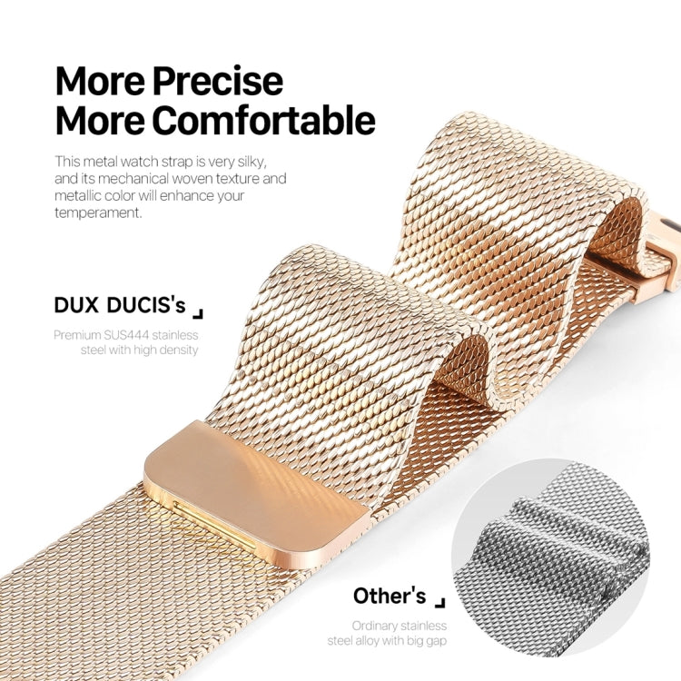 For Apple Watch Series 6 40mm DUX DUCIS Milanese Pro Series Stainless Steel Watch Band(Gold) - Watch Bands by DUX DUCIS | Online Shopping South Africa | PMC Jewellery