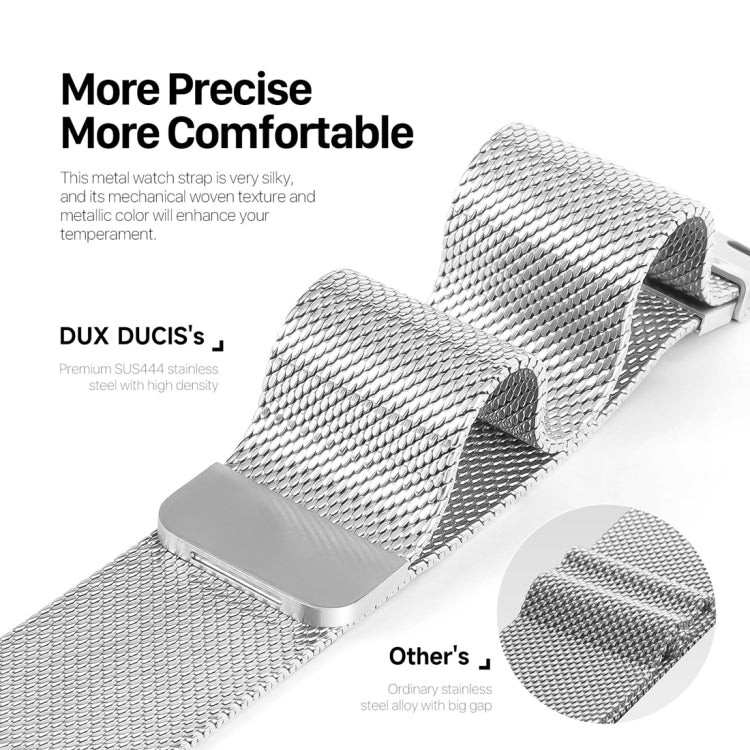 For Apple Watch Series 6 44mm DUX DUCIS Milanese Pro Series Stainless Steel Watch Band(Silver) - Watch Bands by DUX DUCIS | Online Shopping South Africa | PMC Jewellery