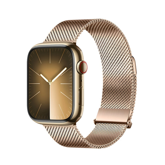 For Apple Watch Series 2 42mm DUX DUCIS Milanese Pro Series Stainless Steel Watch Band(Gold) - Watch Bands by DUX DUCIS | Online Shopping South Africa | PMC Jewellery