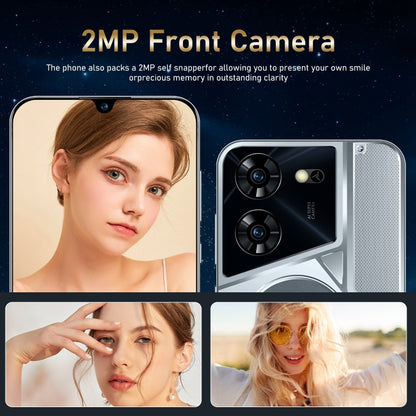 Pova 5 Pro / X15, 2GB+16GB, 6.49 inch Face Identification Android 8.1 MTK6580A Quad Core, Network: 3G, Dual SIM(Silver) -  by PMC Jewellery | Online Shopping South Africa | PMC Jewellery