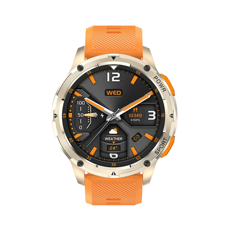 LEMFO AK59 1.43 inch AMLOED Round Screen Silicone Strap Smart Watch(Gold) - Smart Watches by LEMFO | Online Shopping South Africa | PMC Jewellery | Buy Now Pay Later Mobicred