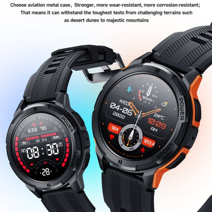 LEMFO C25 1.43 inch HD Round Screen Outdoor Smart Watch Supports Blood Oxygen Detection/Sedentary Reminder(Black Grey) - Smart Watches by LEMFO | Online Shopping South Africa | PMC Jewellery | Buy Now Pay Later Mobicred