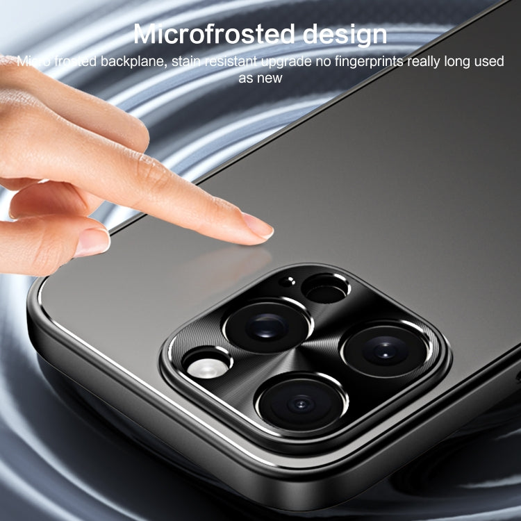For iPhone 15 Pro R-JUST RJ-61 Electroplating Frosted TPU + PC Phone Case(Silver) - iPhone 15 Pro Cases by R-JUST | Online Shopping South Africa | PMC TechLife