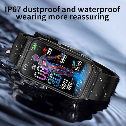 G08 1.4 inch IP67 Waterproof Smart Watch, Support ECG / Blood Glucose / Blood Oxygen Monitoring(Black) - Smart Wristbands by PMC Jewellery | Online Shopping South Africa | PMC Jewellery