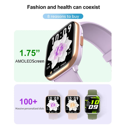 HD12 1.75 inch IP68 Waterproof Smart Watch, Support Blood Oxygen Monitoring(Purple) - Smart Wristbands by PMC Jewellery | Online Shopping South Africa | PMC Jewellery