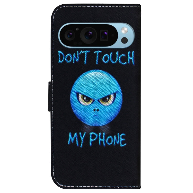 For Google Pixel 9 Pro Coloured Drawing Flip Leather Phone Case(Anger) - Google Cases by PMC TechLife | Online Shopping South Africa | PMC TechLife | Buy Now Pay Later Mobicred