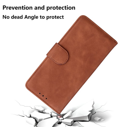 For Google Pixel 9 Pro Skin Feel Pure Color Flip Leather Phone Case(Brown) - Google Cases by PMC Jewellery | Online Shopping South Africa | PMC Jewellery | Buy Now Pay Later Mobicred