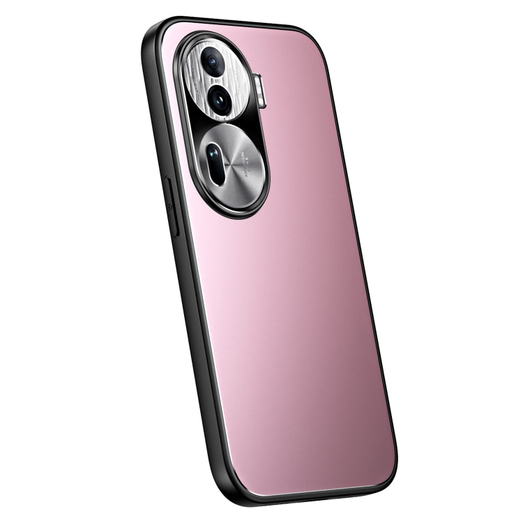 For OPPO Reno11 Pro Global R-JUST RJ-61 Electroplating Frosted TPU + PC Phone Case(Pink) - Reno11 Pro Cases by R-JUST | Online Shopping South Africa | PMC Jewellery