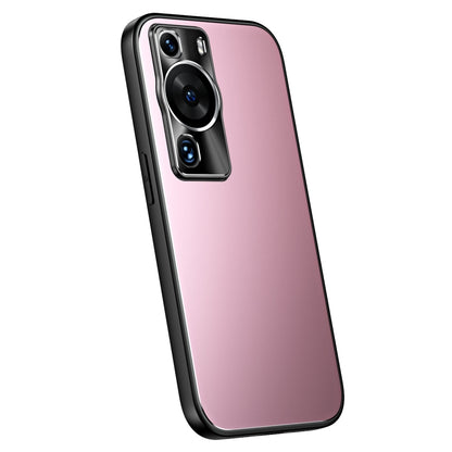 For Huawei P60 / P60 Pro R-JUST RJ-61 Electroplating Frosted TPU + PC Phone Case(Pink) - Huawei Cases by R-JUST | Online Shopping South Africa | PMC Jewellery
