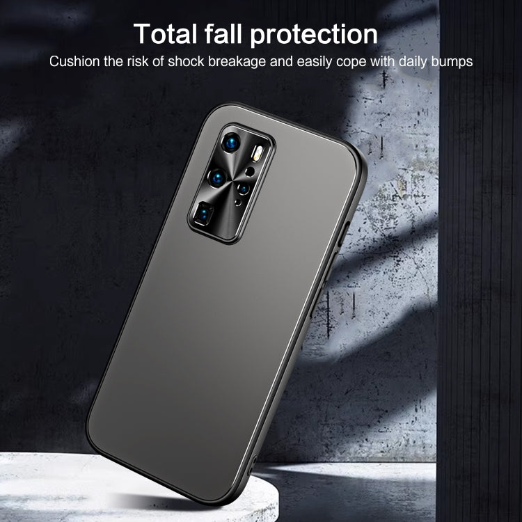 For Huawei P40 R-JUST RJ-61 Electroplating Frosted TPU + PC Phone Case(Silver) - Huawei Cases by R-JUST | Online Shopping South Africa | PMC Jewellery