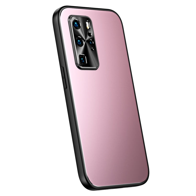 For Huawei P40 R-JUST RJ-61 Electroplating Frosted TPU + PC Phone Case(Pink) - Huawei Cases by R-JUST | Online Shopping South Africa | PMC Jewellery