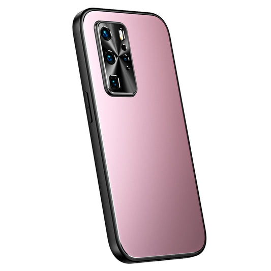 For Huawei P40 Pro R-JUST RJ-61 Electroplating Frosted TPU + PC Phone Case(Pink) - Huawei Cases by R-JUST | Online Shopping South Africa | PMC Jewellery