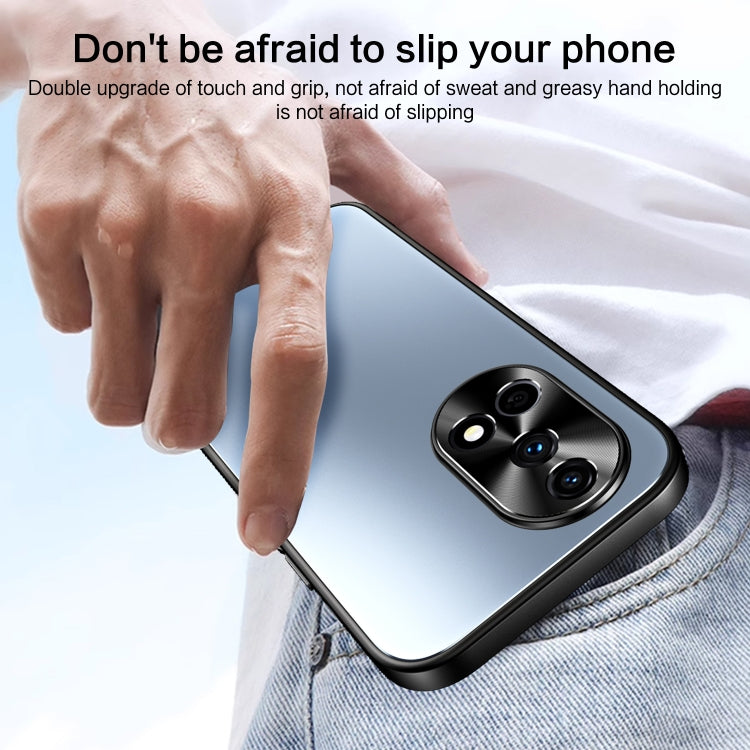 For Huawei nova 12 Pro R-JUST RJ-61 Electroplating Frosted TPU + PC Phone Case(Blue) - Huawei Cases by R-JUST | Online Shopping South Africa | PMC TechLife