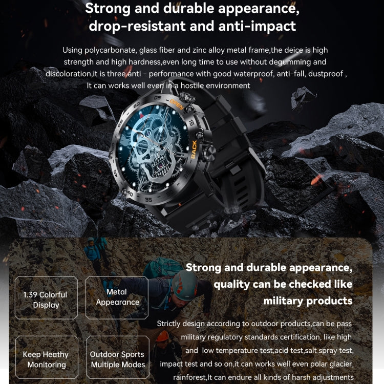 LEMFO K52 1.39 inch IPS Square Screen Smart Watch Supports Bluetooth Calls(Black) - free shipping - PMC TechLife - Order now!