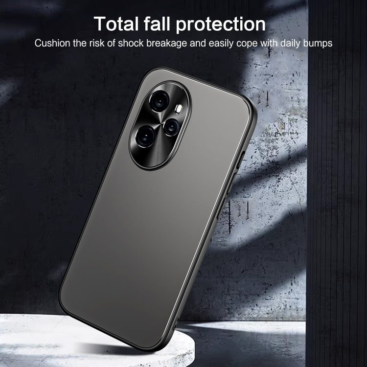For Honor 100 Pro R-JUST RJ-61 Electroplating Frosted TPU + PC Phone Case(Grey) - Honor Cases by R-JUST | Online Shopping South Africa | PMC TechLife | Buy Now Pay Later Mobicred