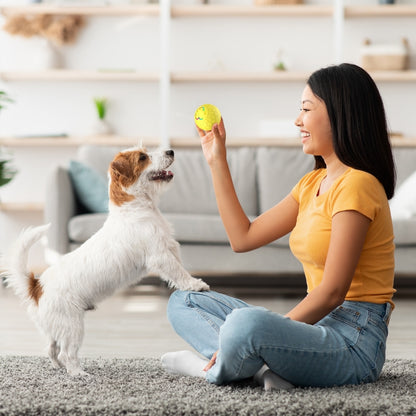 O5 Smart Pet Cat Toy Ball Luminous Yo-Yo Diameter 2.4 inches Standalone Version(Yellow) - Rubber Silicone Toys by PMC Jewellery | Online Shopping South Africa | PMC Jewellery